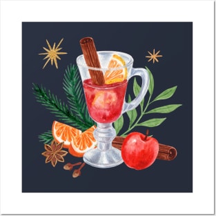 Mulled Wine Watercolor Posters and Art